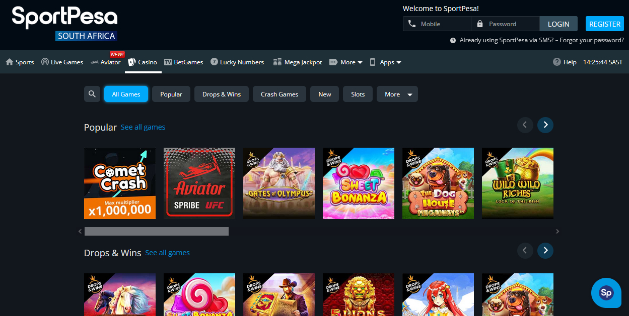 Главная SportPesa Casino