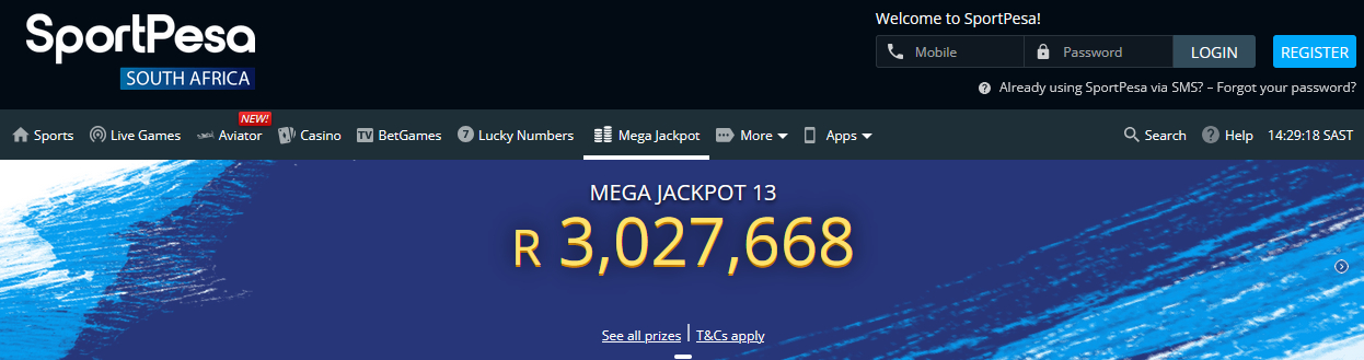 Мегаджекпот в SpotPesa Casino