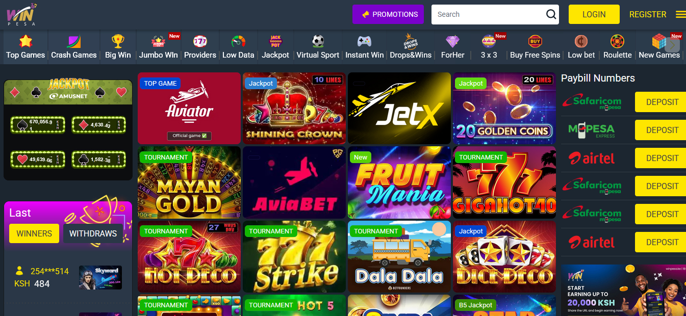 Бонус WinPesa Casino