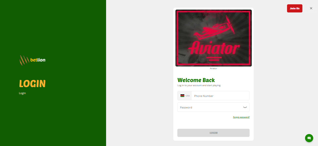 Aviator в Betlion Casino